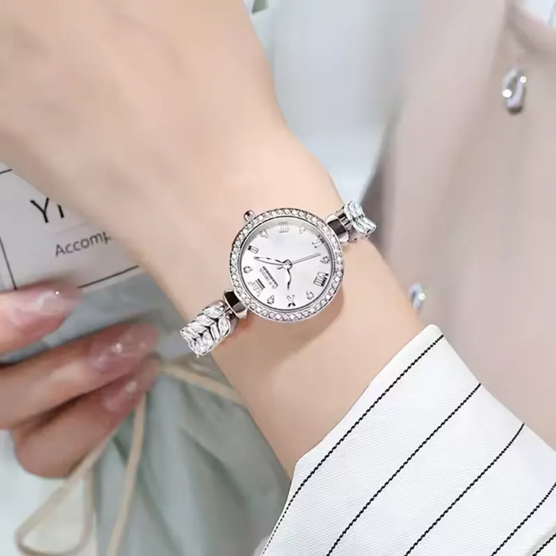 Olevs Luxurious Silver Dial Fashion Ladies Watch- 9971